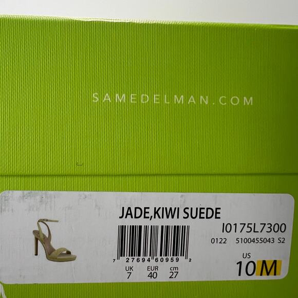 Sam Edelman Jade Suede Ankle Strap Heels Kiwi Women 10M Tried on - Picture 10 of 10